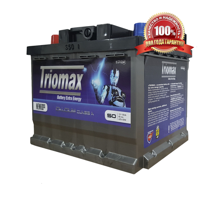 Акумулятор Westa STANDARТ TRIOMAX 6СТ-50 А3 + ліворуч