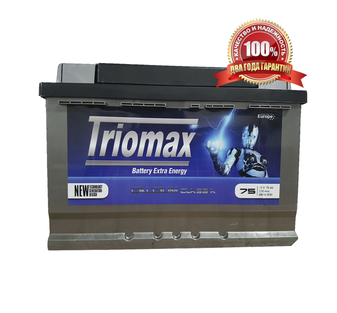 Акумулятор Westa STANDARТ TRIOMAX 6СТ-75 АЗ + праворуч