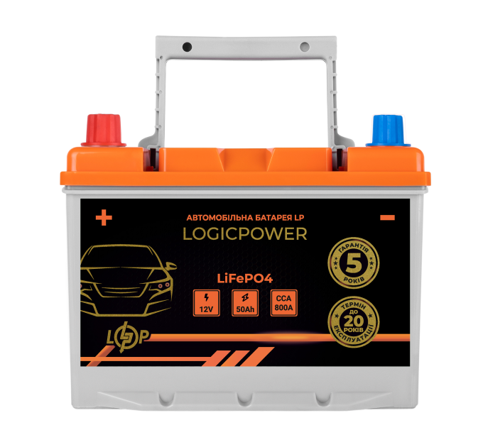 Автомобільний літієвий акумулятор LP LiFePO4 12V - 50 Ah (+ зліва) BMS 800А
