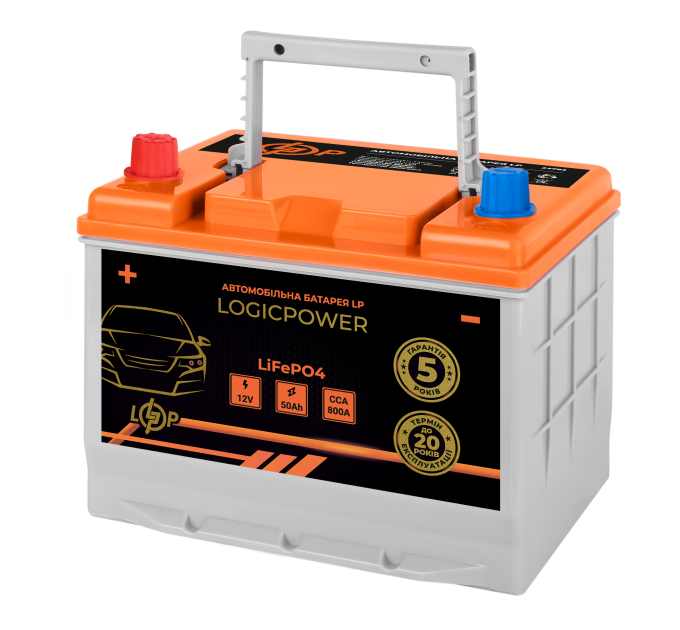 Автомобільний літієвий акумулятор LP LiFePO4 12V - 50 Ah (+ зліва) BMS 800А