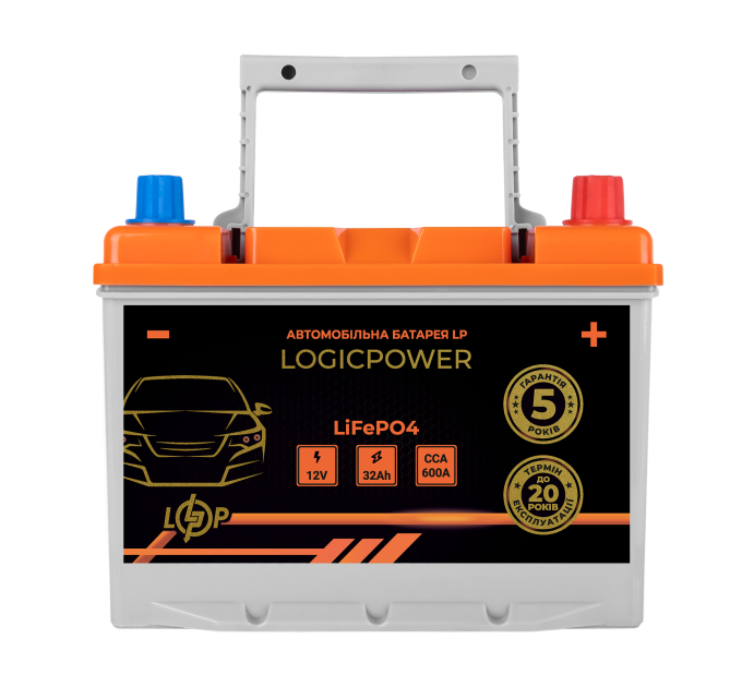 Автомобільний літієвий акумулятор LP LiFePO4 12V - 32 Ah (+ праворуч) BMS 600А