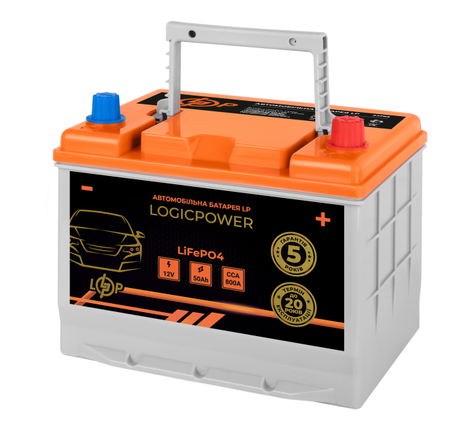 Автомобільний літієвий акумулятор LP LiFePO4 12V - 50 Ah (+ праворуч) BMS 800А
