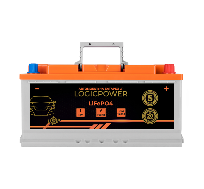 Автомобільний літієвий акумулятор LP LiFePO4 12V - 100 Ah (+ праворуч) BMS 1200А