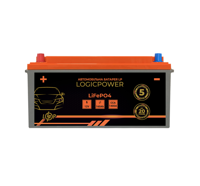 Автомобільний літієвий акумулятор LP LiFePO4 12V - 160 Ah (+ зліва) BMS 1400А
