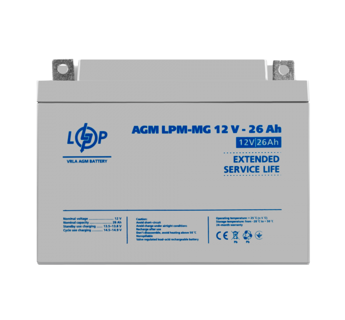 Акція. Акумулятор мультигелевий AGM LPM-MG 12V - 26 Ah