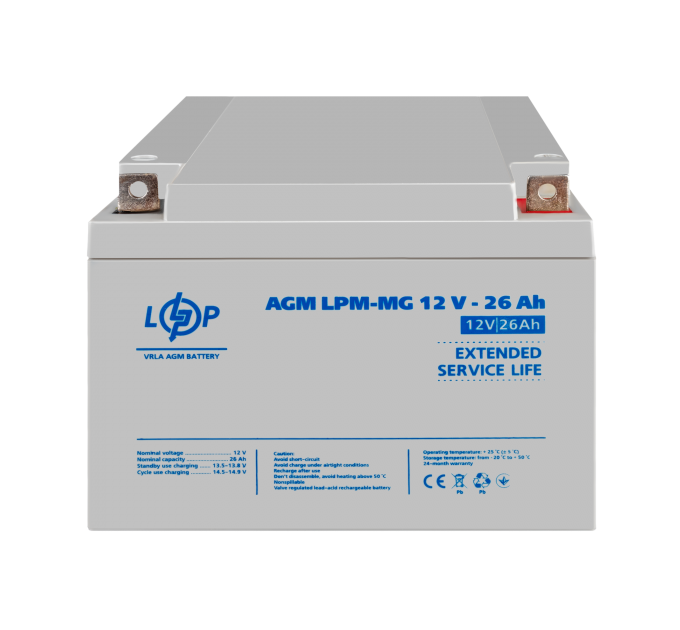 Акція. Акумулятор мультигелевий AGM LPM-MG 12V - 26 Ah