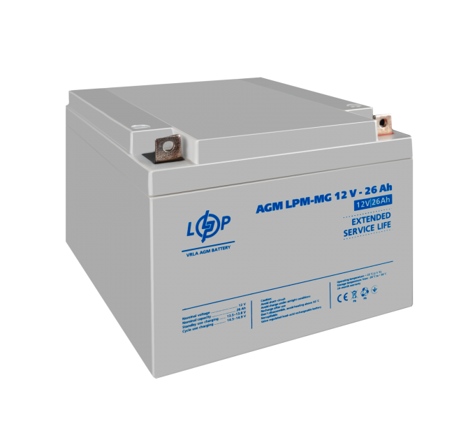 Акція. Акумулятор мультигелевий AGM LPM-MG 12V - 26 Ah