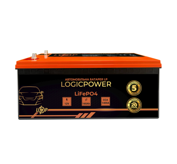 Автомобільний літієвий акумулятор LP LiFePO4 24V - 160 Ah (+ праворуч) BMS 1400А