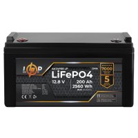 Акумулятор LP LiFePO4 12,8V - 200 Ah (2560Wh) (BMS 100A/50А) пластик для ДБЖ