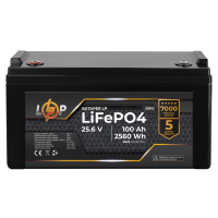 Акумулятор LP LiFePO4 25,6V - 100 Ah (2560Wh) (BMS 150A/75А) пластик