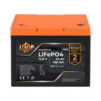 Акумулятор LP LiFePO4 12,8V - 60 Ah (768Wh) (BMS 80A/40А) пластик
