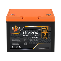 Акумулятор LP LiFePO4 12,8V - 60 Ah (768Wh) (BMS 50A/25А) пластик