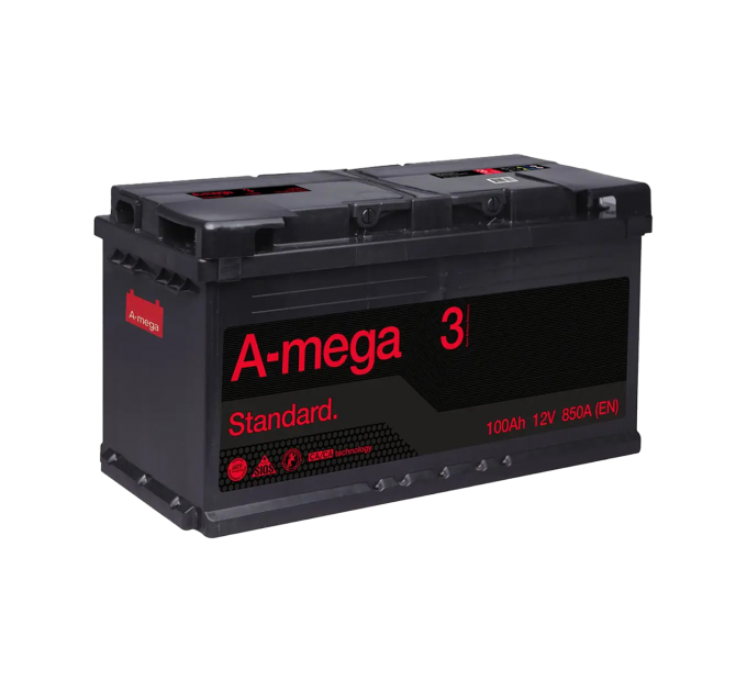 Акумулятор авто Мегатекс A-mega Standard (М3) 6СТ-100-АЗ (прав) ТХП 850