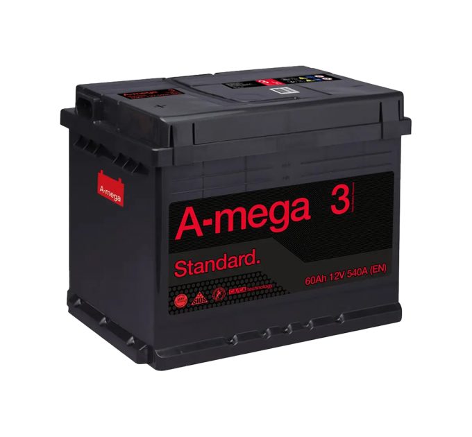 Акумулятор авто Мегатекс A-mega Standard (М3) 6СТ-60-АЗ (прав) ТХП 540