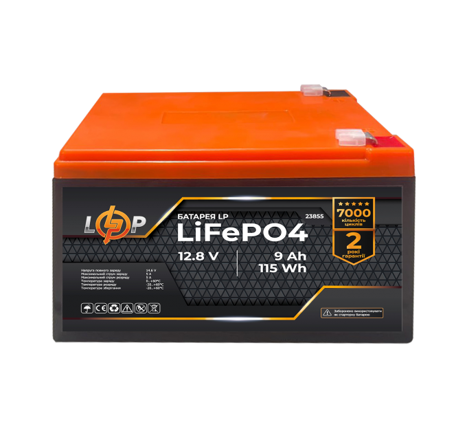 Акумулятор LP LiFePО4 12,8V - 9 Ah (115,2Wh)