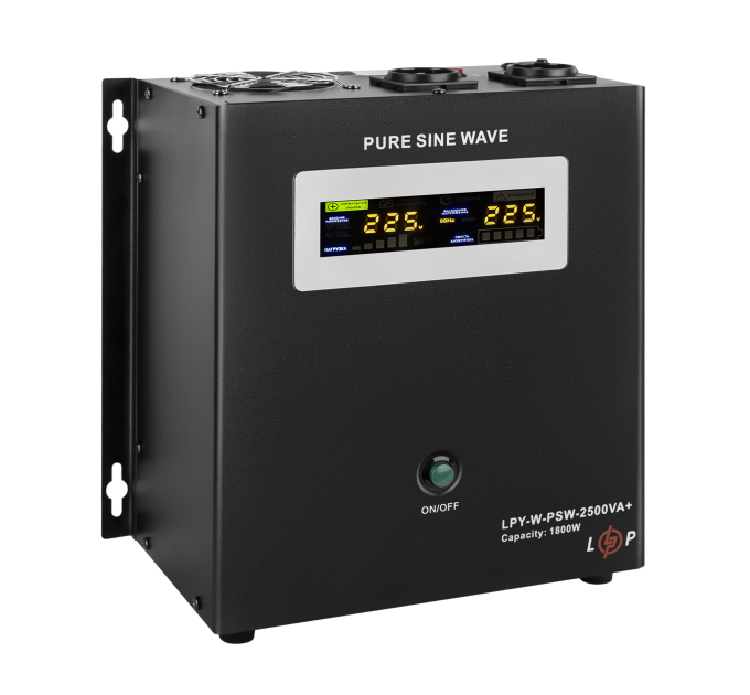 ДБЖ з правильною синусоїдою 24V LPY-W-PSW-2500VA+(1800Вт)17A/31A для LiFePO4