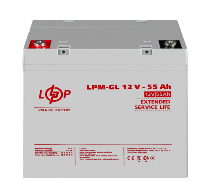 Акція.Акумулятор гелевий LPM-GL 12V - 55 Ah