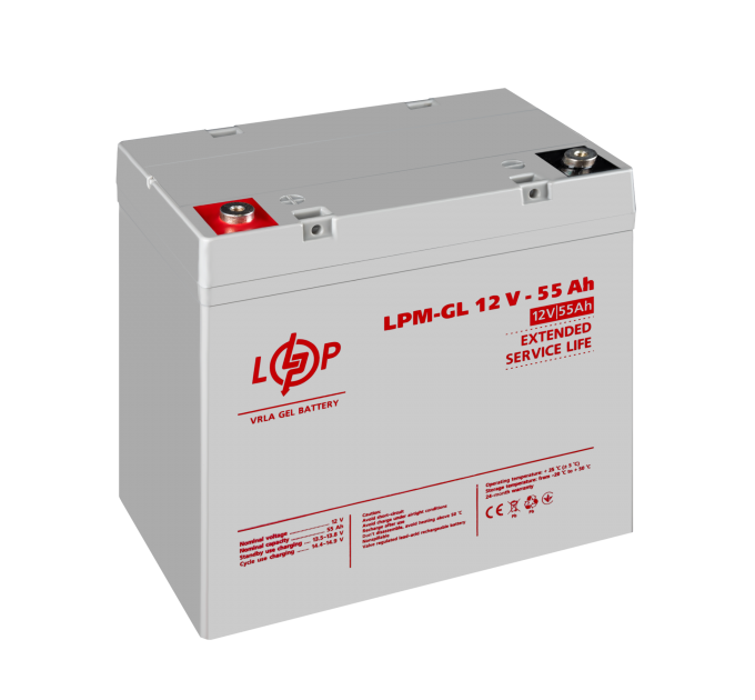 Акція.Акумулятор гелевий LPM-GL 12V - 55 Ah