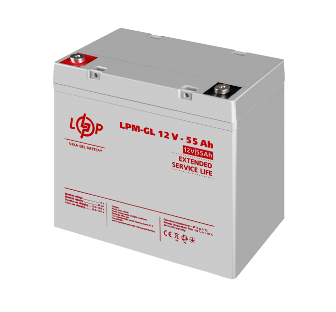 Акція.Акумулятор гелевий LPM-GL 12V - 55 Ah