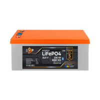 Акумулятор LP LiFePO4 25,6V - 230 Ah (5888Wh) (BMS 200A/200А) пластик LCD Smart BT