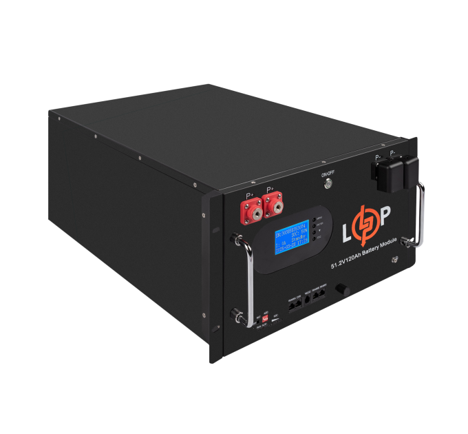 Акумулятор LP LiFePO4 51,2V - 230 Ah (11776Wh) (Smart BMS 200A) с LCD RM AB RS485/CAN