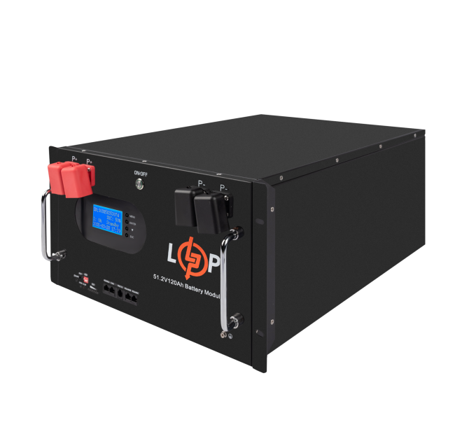 Акумулятор LP LiFePO4 51,2V - 230 Ah (11776Wh) (Smart BMS 200A) с LCD RM AB RS485/CAN