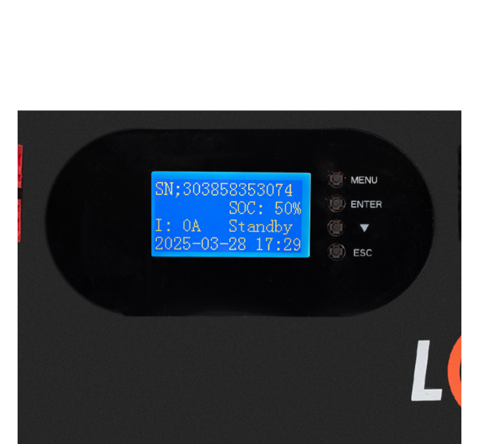Акумулятор LP LiFePO4 51,2V - 120 Ah 6000Wh (Smart BMS 100A) с LCD RM AB RS485/CAN