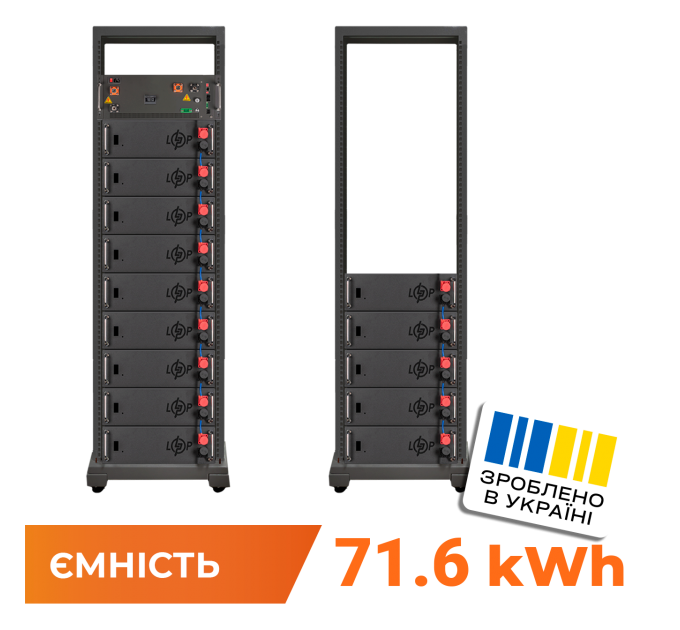 Акумулятор LP LiFePO4 Battery HVM 716,8V 100Ah (71680 Wh) BMS 160А P AB Lrack black