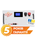 Акумулятор LP LiFePO4 51,2V - 280 Ah (14336Wh) (BMS SP 200A/100А) RM RS485/CAN LCD WH
