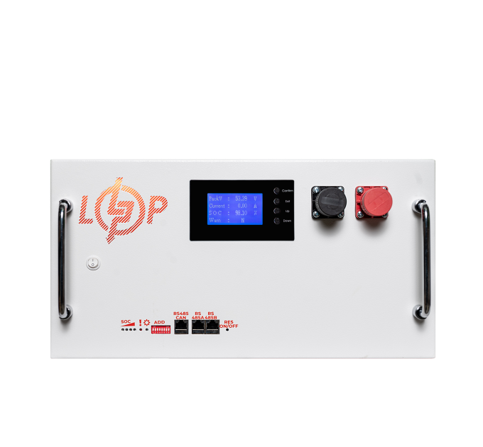 Акумулятор LP LiFePO4 51,2V - 280 Ah (14336Wh) (BMS SP 200A/100А) RM RS485/CAN LCD WH