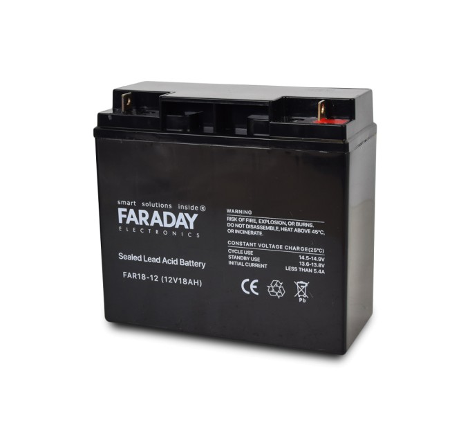 Акумулятор 12В 18А·год для ДБЖ Faraday Electronics FAR18-12
