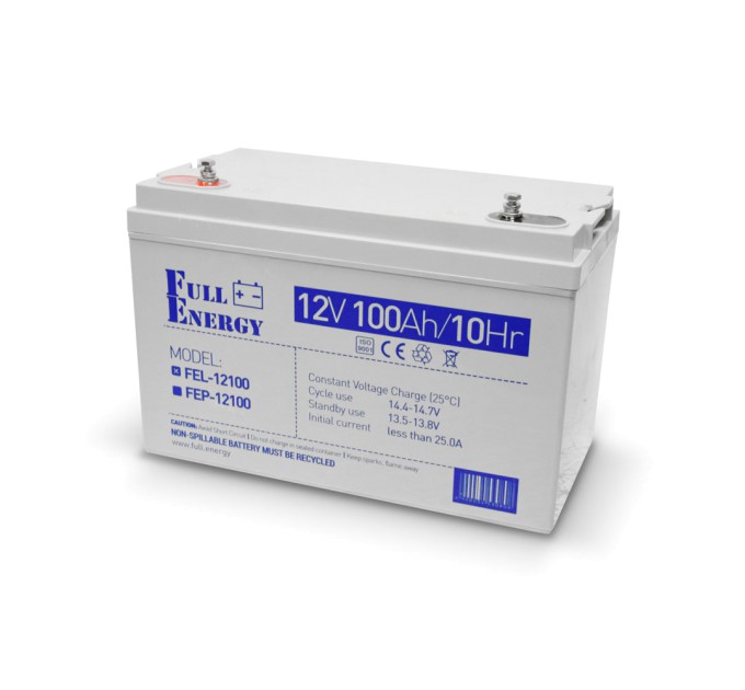 Акумулятор гелевий 12В 100 Аг для ДБЖ Full Energy FEL-12100