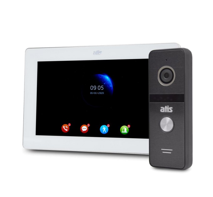 Комплект відеодомофона ATIS AD-770FHD White + AT-400FHD Black