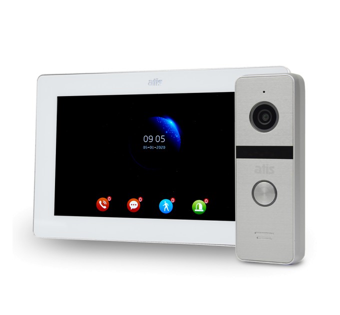 Комплект відеодомофона ATIS AD-770FHD White + AT-400FHD Silver