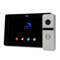 Комплект Wi-Fi відеодомофонa 7" ATIS AD-770FHD/T-Black з підтримкою Tuya Smart + AT-400HD Silver