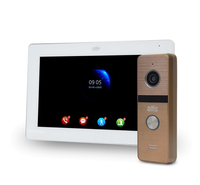 Комплект відеодомофона ATIS AD-770FHD White + AT-400HD Gold
