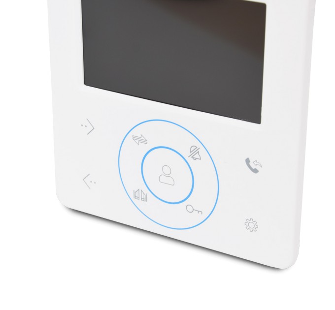 Комплект відеодомофону BCOM BD-480M White Kit: відеодомофон 4" і відеопанель