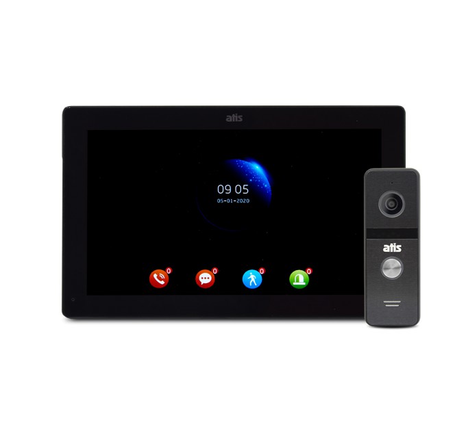 Комплект відеодомофона ATIS AD-1070FHD Black + AT-400HD Black