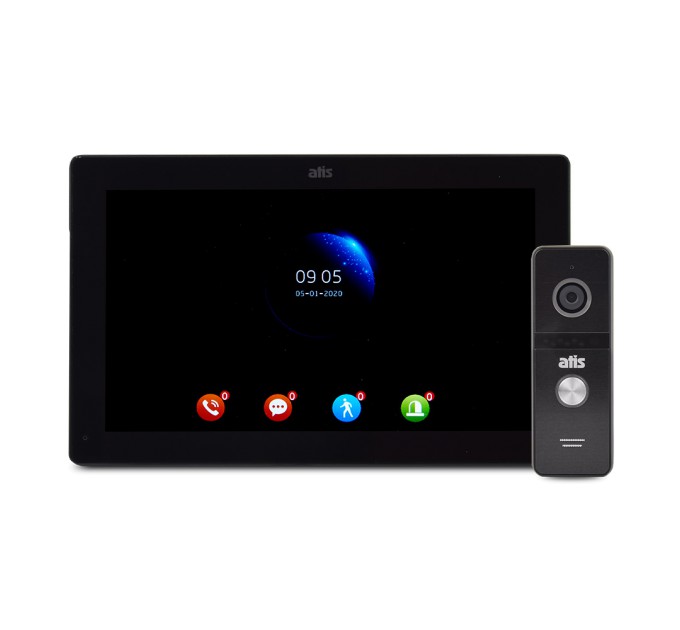 Комплект відеодомофона ATIS AD-1070FHD/T Black з підтримкою Tuya Smart + AT-400FHD Black