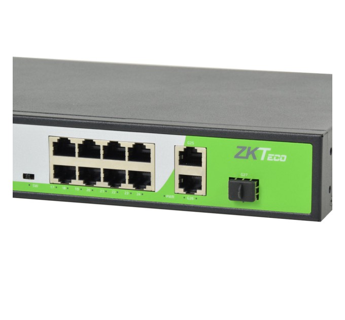 PoE-комутатор ZKTeco ZK-PoE2421NS-300W з 24 портами PoE