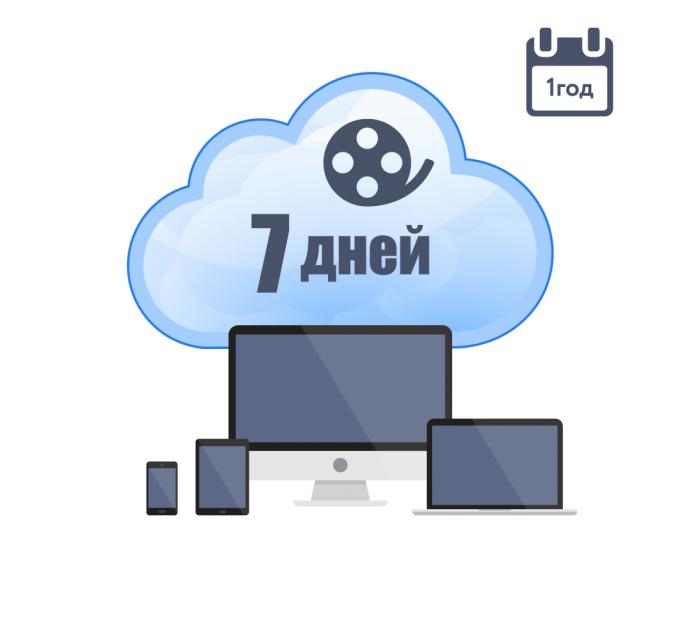 Хмарне зберігання для P2P камер ATIS на 1 рік з глибиною архіву 7 днів