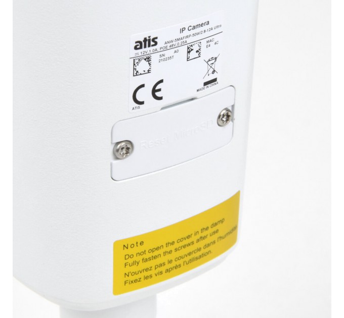 IP-відеокамера вулична 4 Мп ATIS ANW-4MAFIRP-50W/2.8-12A Ultra із вбудованим мікрофоном для системи IP-відеоспостереження