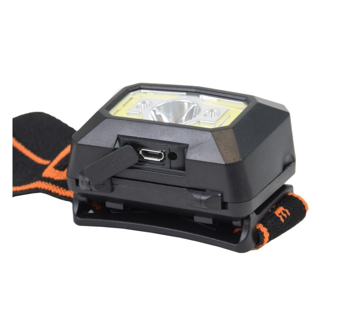 Налобний LED+COB ліхтар Superfire X30 з датчиком руху і потужністю 5 Вт, що перезаряджається