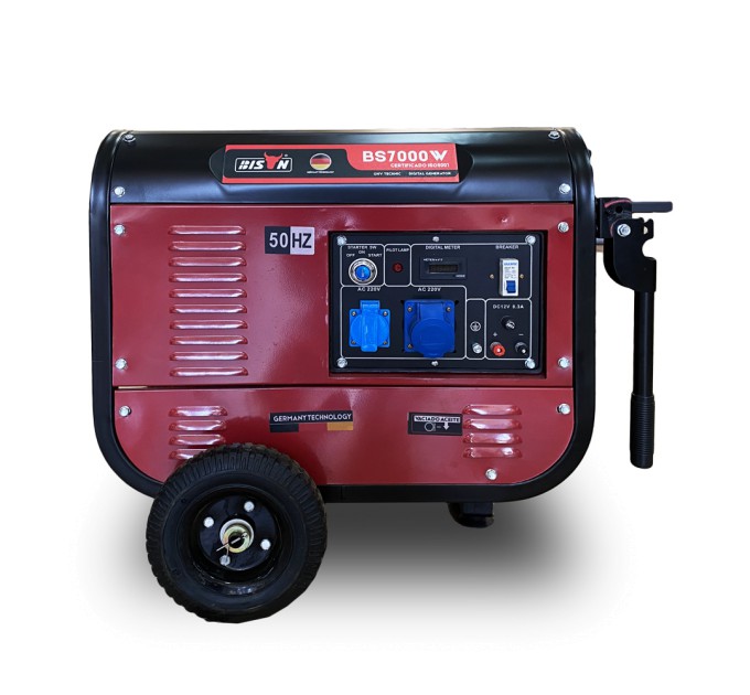 Бензиновий генератор BISON BS7000W максимальна потужність 3.8 кВт