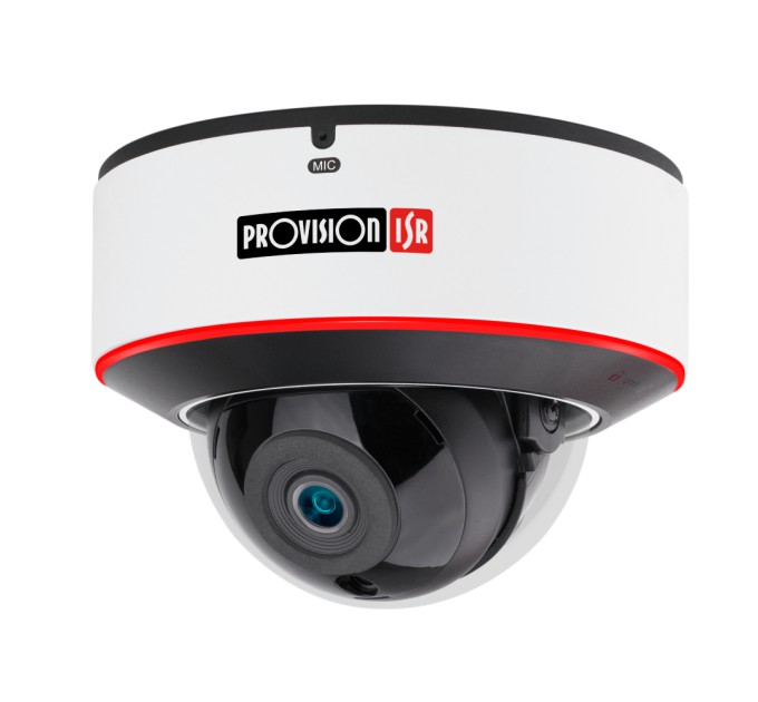 IP-відеокамера 5 Мп Provision-ISR DAI-350IPSN-28-V4 (2.8 мм) антивандальна з вбудованим мікрофоном і відеоаналітикою для системи відеонагляду