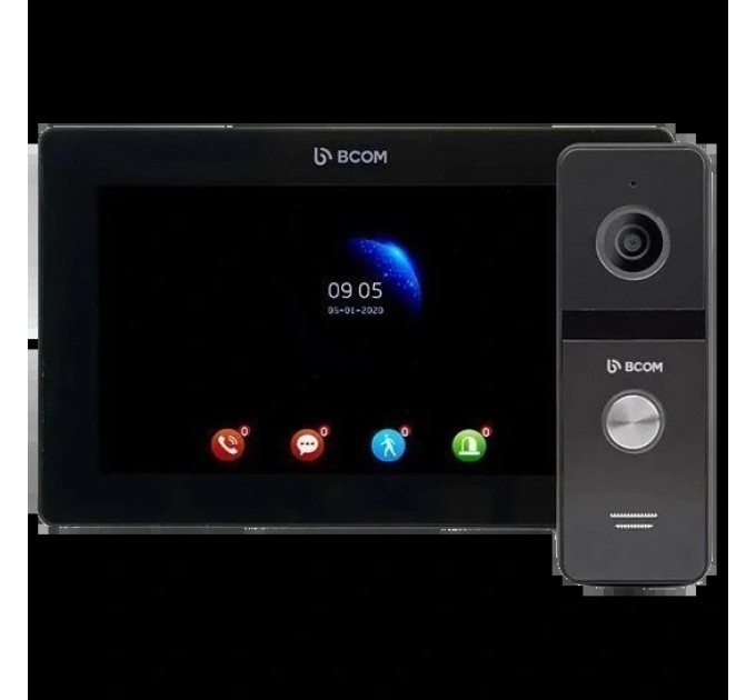 Комплект відеодомофона BCOM BD-770FHD/T Black Kit