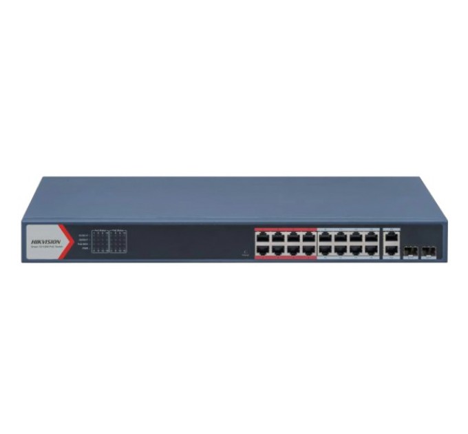 Комутатор 24 порти керований Hikvision DS-3E1326P-EI(B) POE купити.