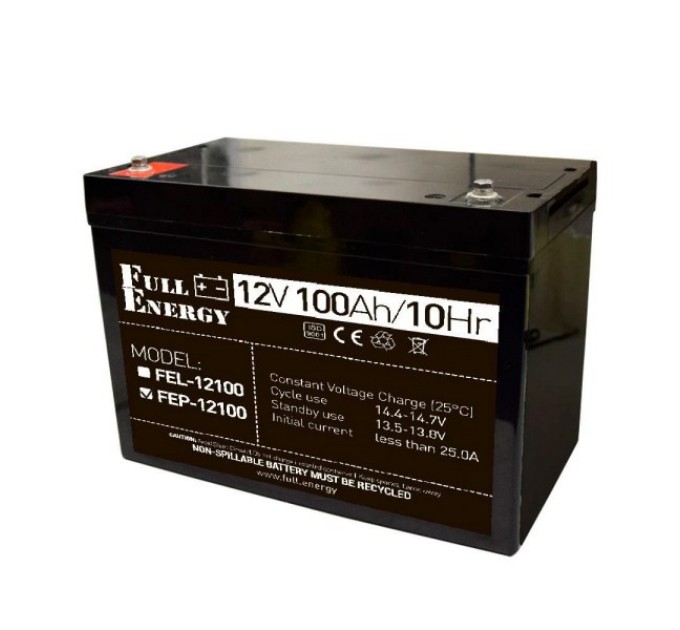 Акумулятор 12В 100 Ач для ДБЖ Full Energy Full Energy FEP-12100