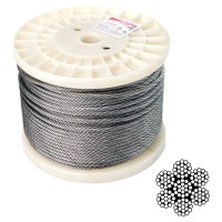 Трос нержавіючий APRO 5 мм DIN 3055 (6х19+1х19) А2 100 м