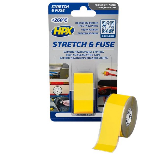 Стрічка силіконова вулканізуюча HPX SG2503 Stretch&Fuse 25мм х 3м купити.